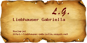 Liebhauser Gabriella névjegykártya
